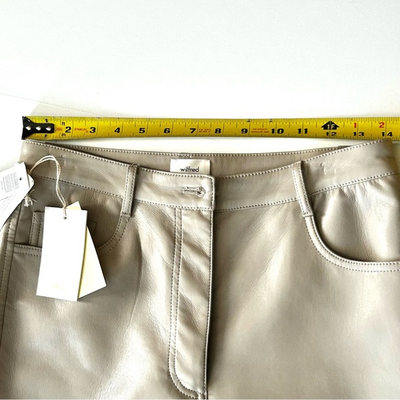 🌷NWT Vegan Leather Wilfred Light Taupe/Tan Pants. Size: 8 - Picture 9 of 16